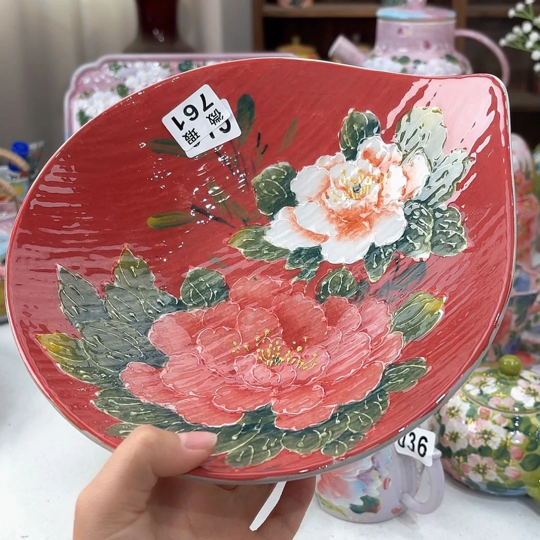 景德镇手绘高温釉下彩陶瓷茶具