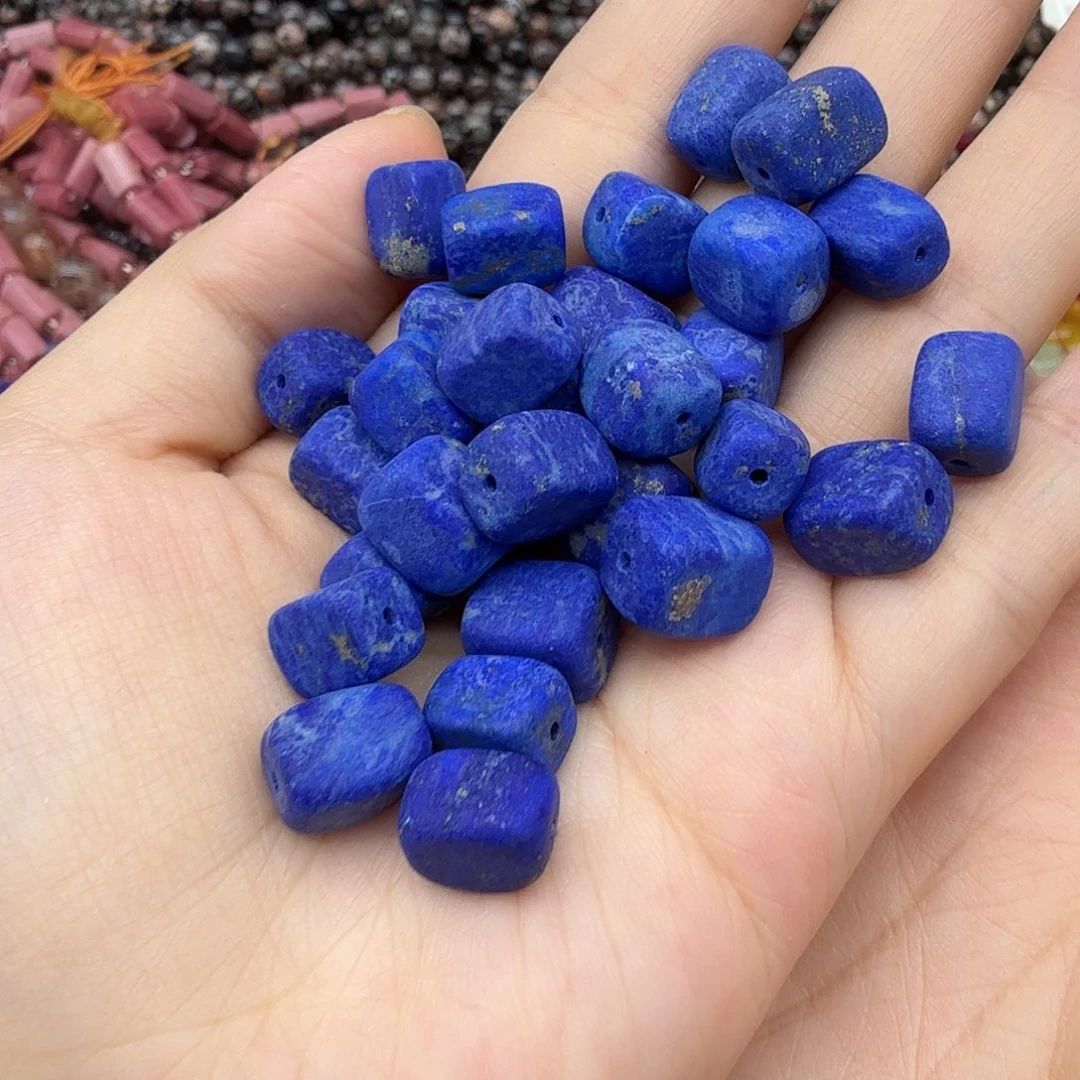 水晶珠宝半成品未镶嵌8×10阿富汗磨砂5个一组