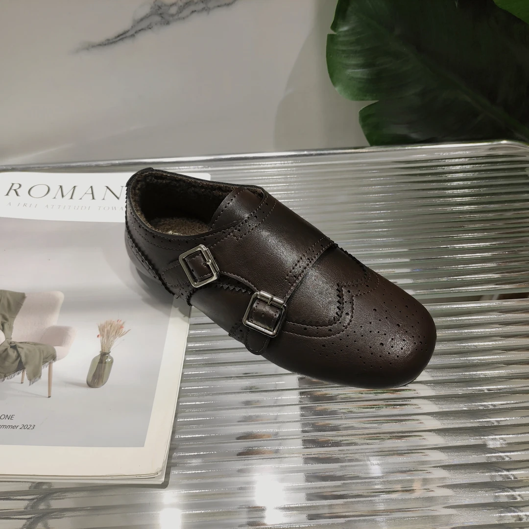 复古软平底百搭冬季新款加绒布洛克勃肯豆豆鞋588(加绒勃肯)