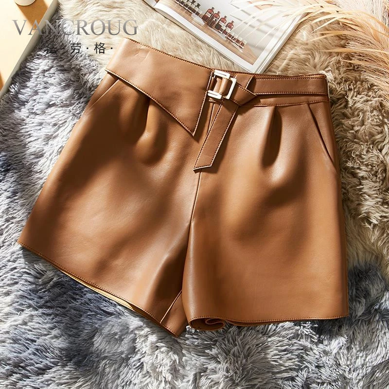 法劳格欧货真皮皮裤女2025秋冬新款高腰a字外穿靴裤绵羊皮显瘦阔