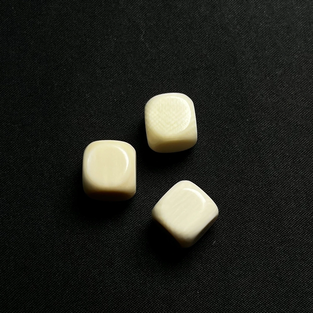PD151 六方珠 只做天然猛犸牙 约珠径11mm