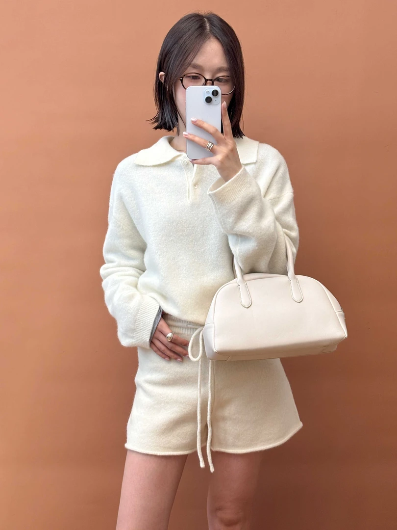 【素简】极简风法式单件女宽松型长袖毛衣羊毛衫女士气质简约02375