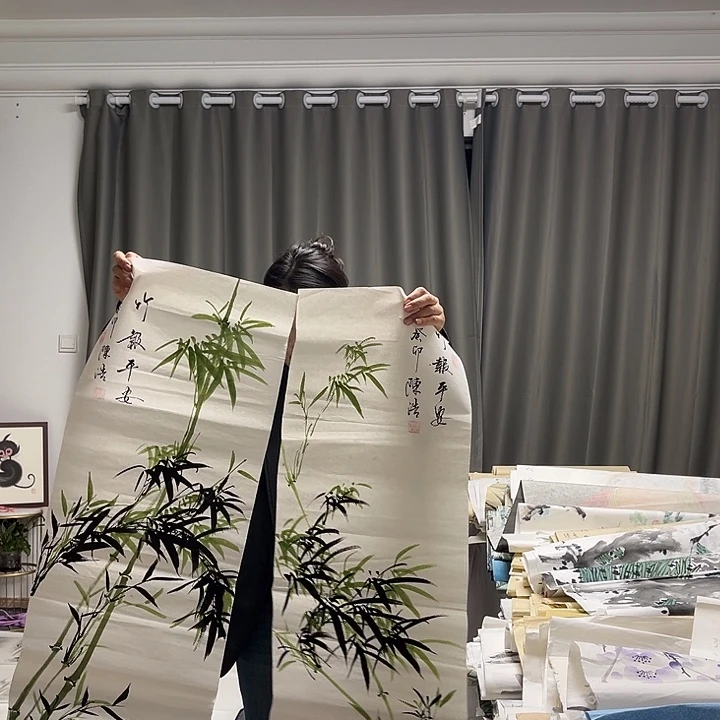 国画作品原文春游秋风春月