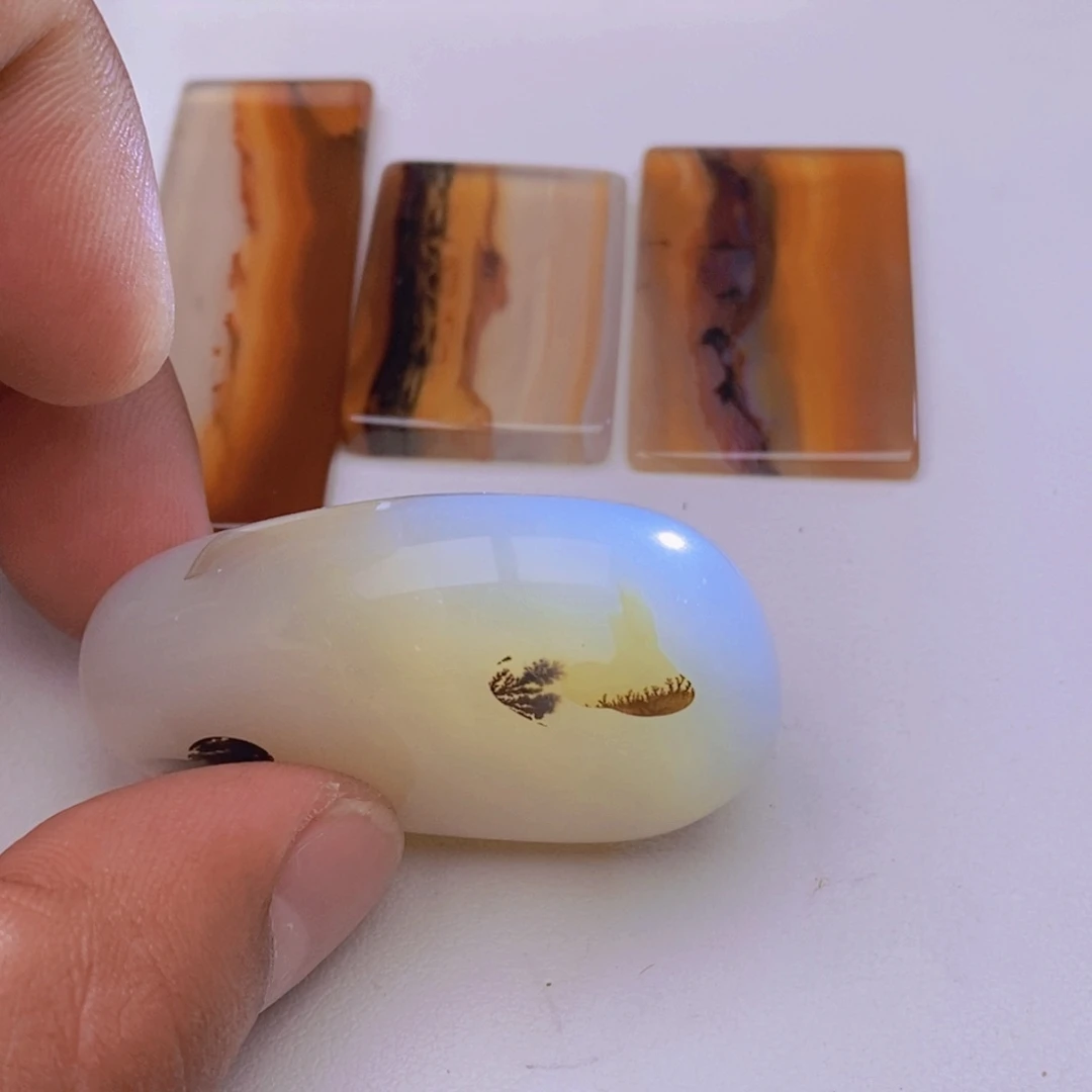 玛瑙/玉髓吊坠(不含链)未镶嵌朵*