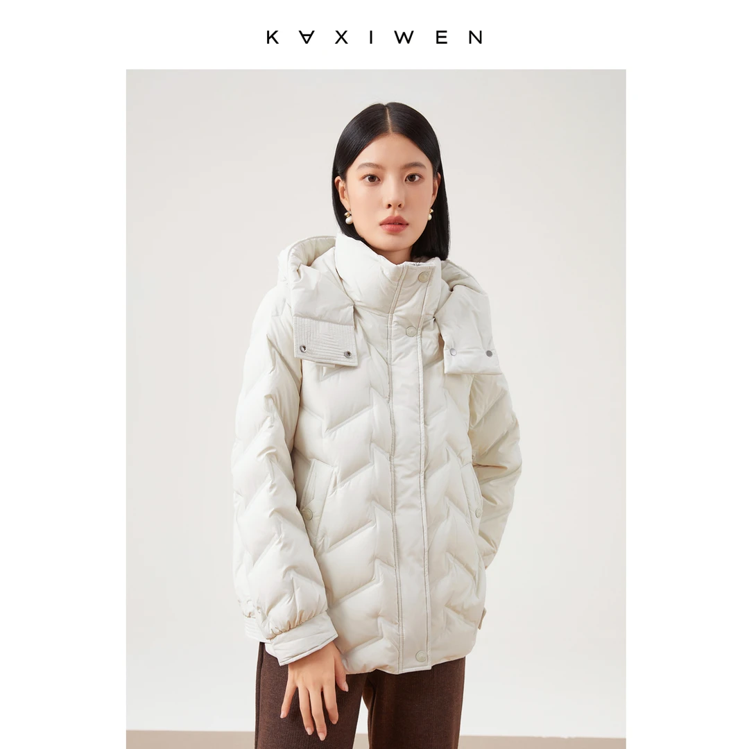 【达人专享】显瘦高级感加厚休闲连帽羽绒服X10BYE8697