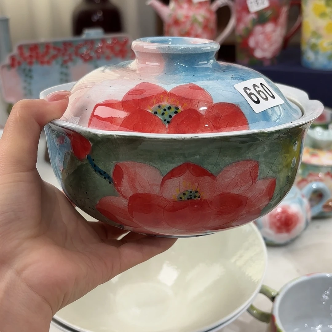 晶***鱼景德镇手绘高温釉下彩陶瓷茶具