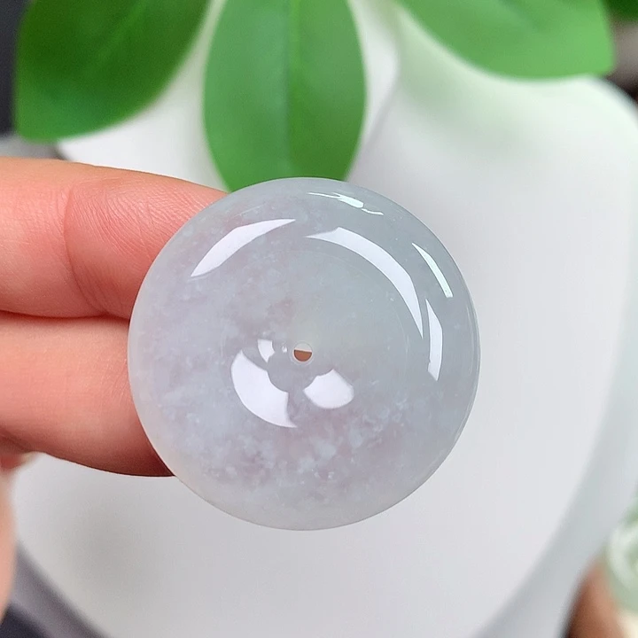 翡翠未镶嵌颈饰平安扣 29.1x7.7mm