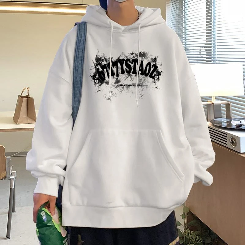 FAVMARTHA.连帽运动衫男秋季男款春秋款秋冬青少年男装美式加绒