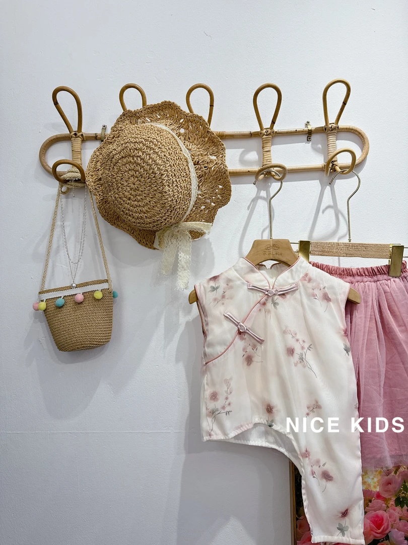 女花朵常规中国风夏季春秋套装纯色实拍有模特薄款休闲风2件