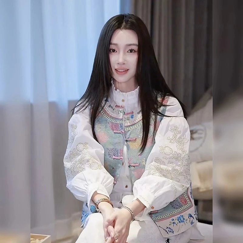 两件套新中式国风马甲女春季小个子减龄漂亮气质超好看唐装上衣