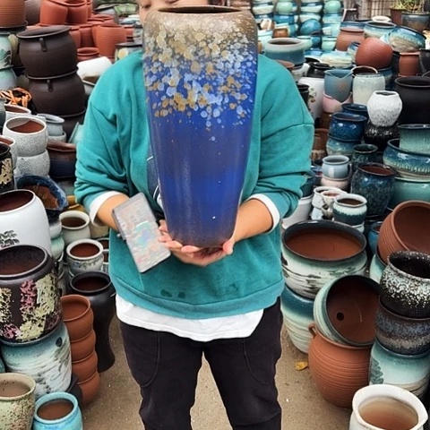 口15高42瑕疵一个盆。