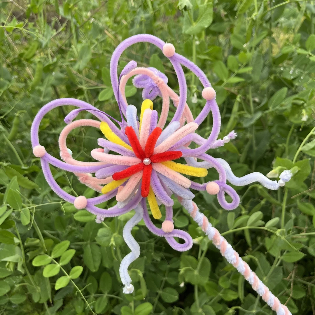 【成品】蝴蝶花火扭扭棒仙女棒六一儿童节礼物diy拍照氛围神器