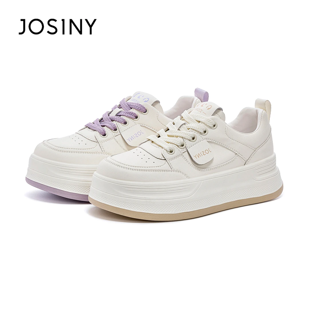 卓诗尼小白鞋女秋季2025新款软底百搭平底运动休闲鞋子女厚底板鞋