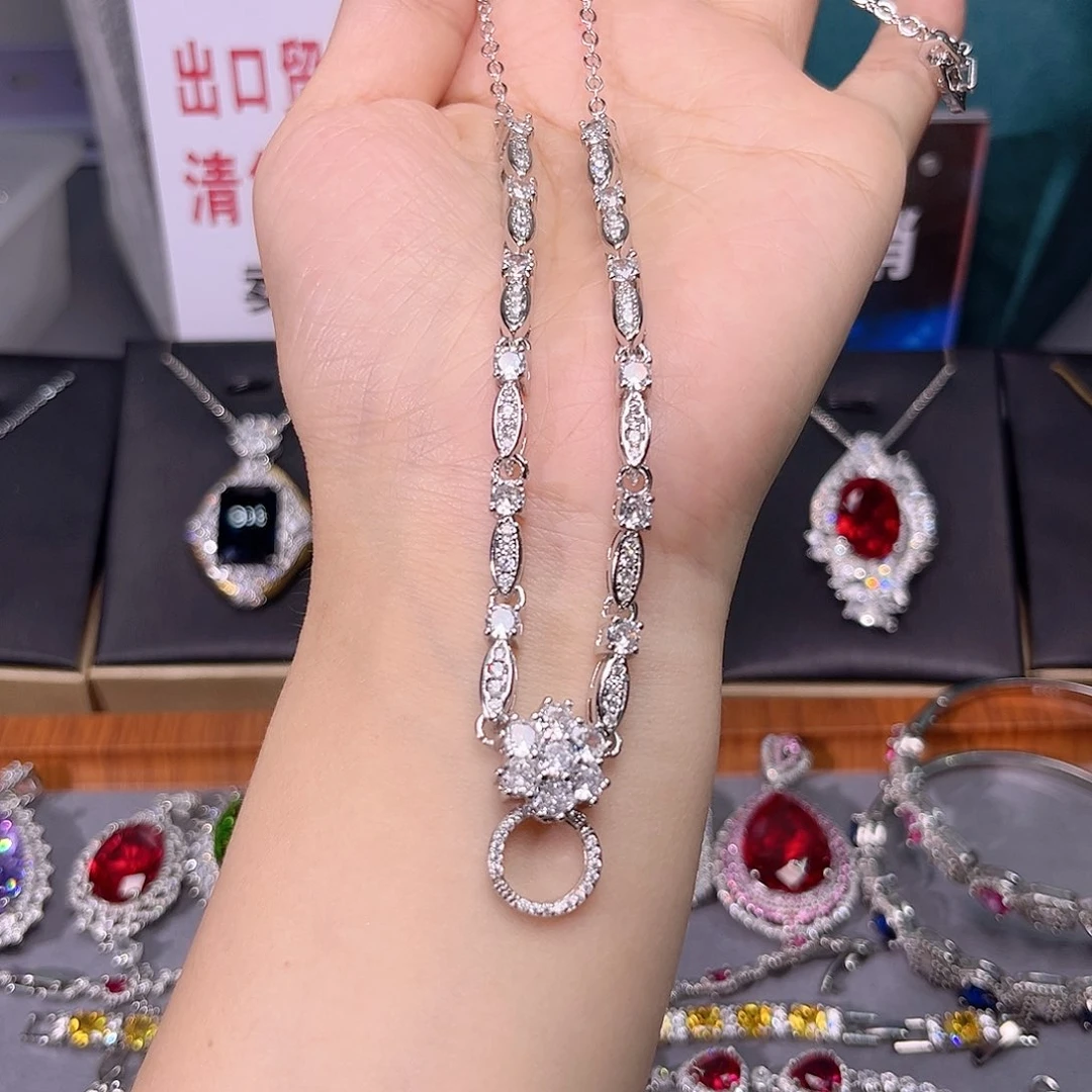 手链银S925镶嵌红宝石t z 223