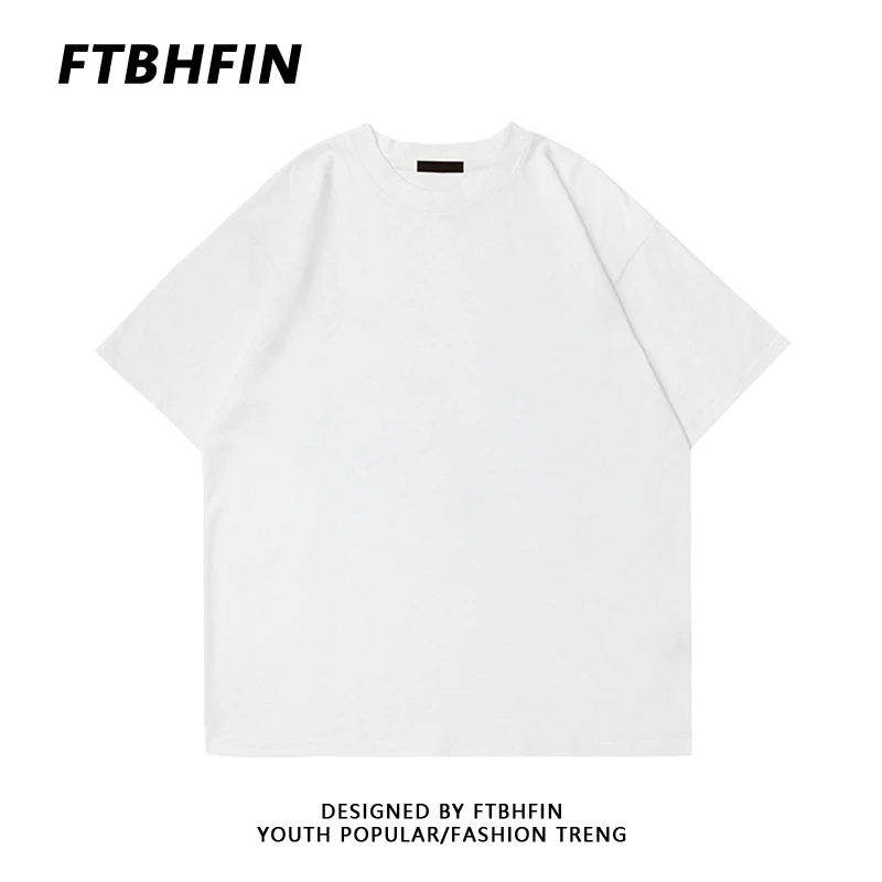 2025新款260克重磅休闲百搭时尚宽松显瘦纯棉短袖男女纯色上衣