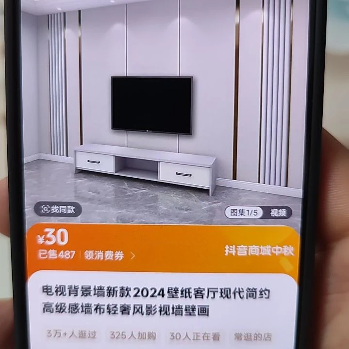 阳****客厅电视墙壁画壁布