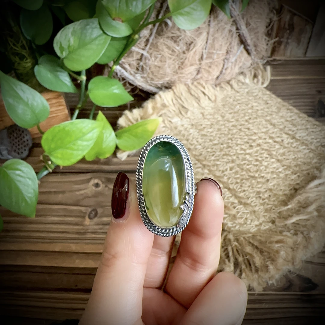 【古香古色】复古s925银蜜蜡琥珀戒指（开口可调节）