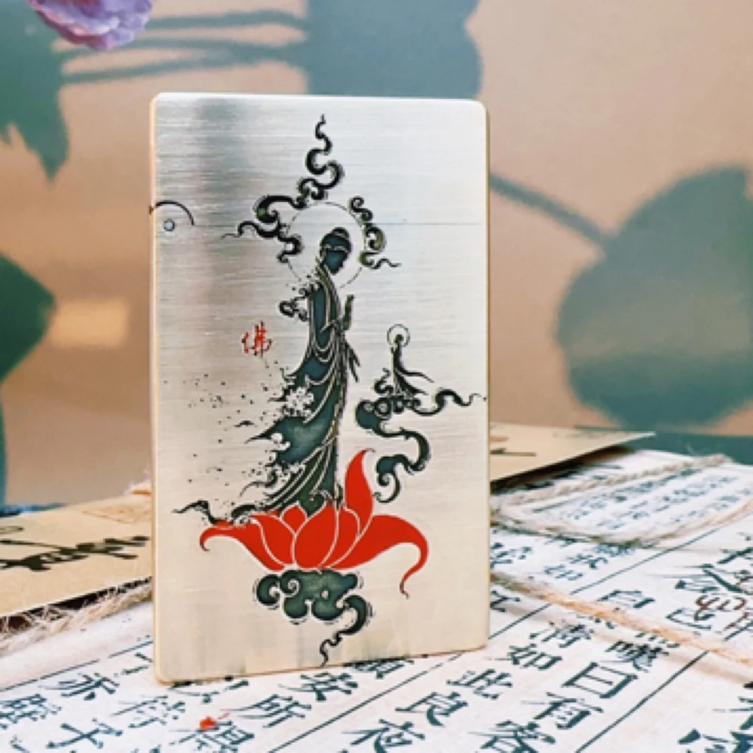 【 释然】【一生所爱】799超薄朗声煤油打火机珐琅填彩高端送人