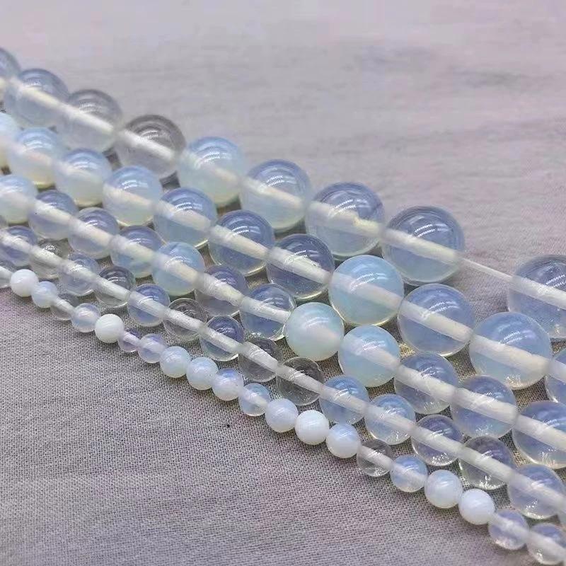 合成蛋白石圆珠散珠合成澳宝手串珠diy饰品配件圆珠批发默认微瑕