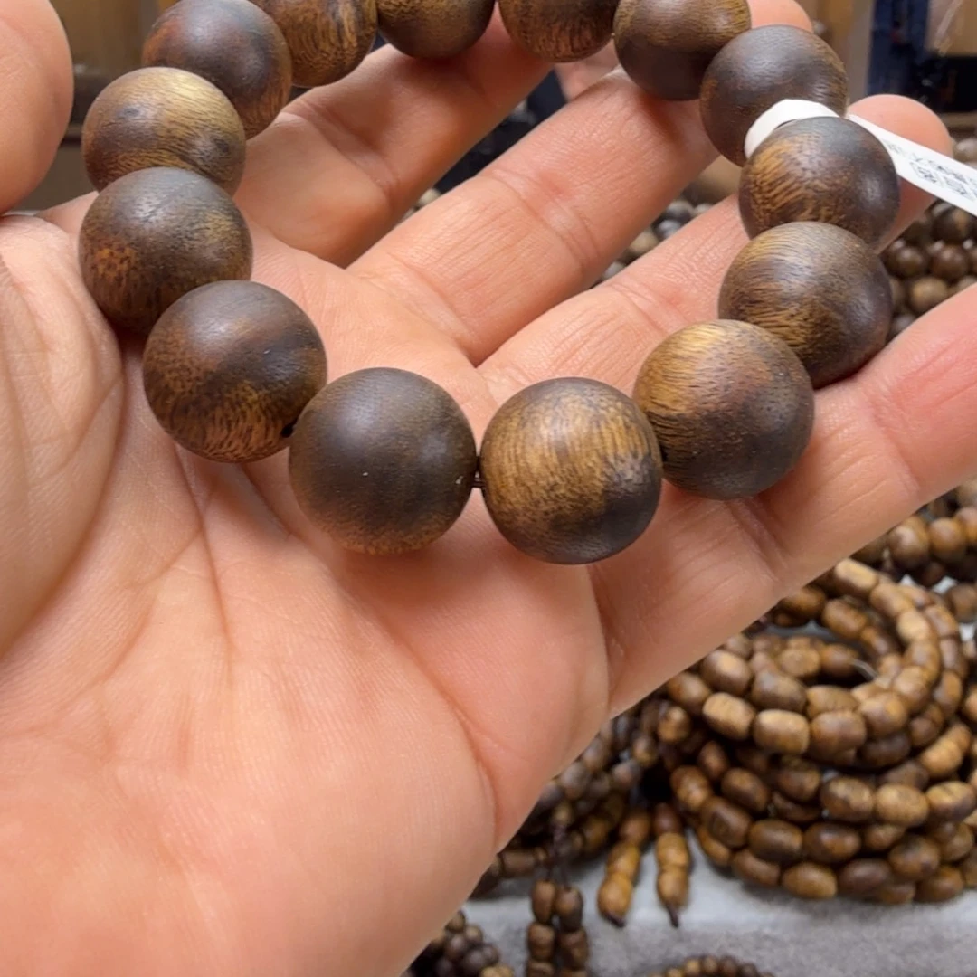沉香手串圆珠 1.6 单圈手串 20