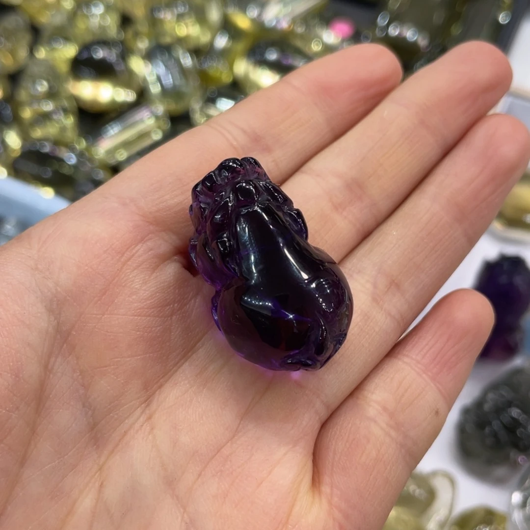 紫晶貔貅吊坠未镶嵌