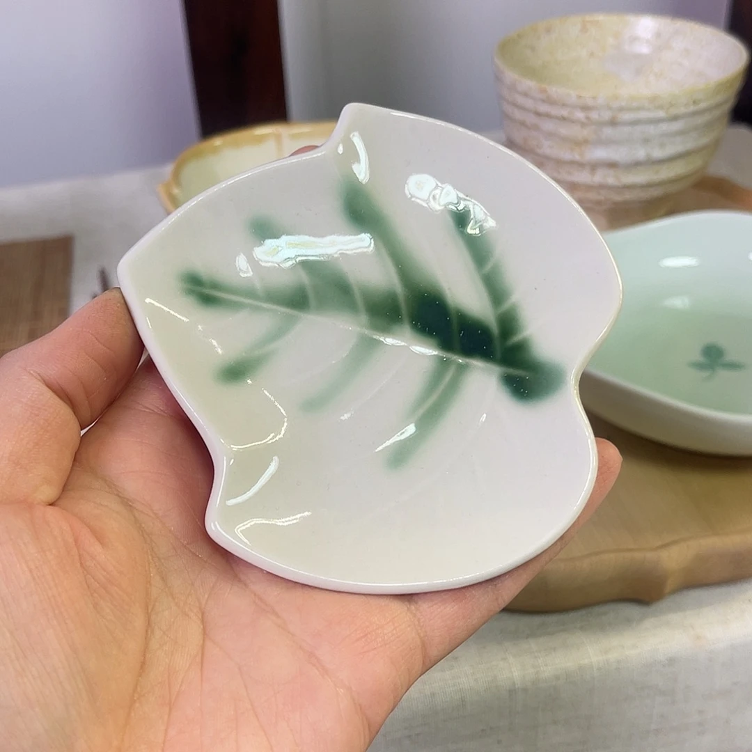 瓷片糖***?橘吉枫叶小盘