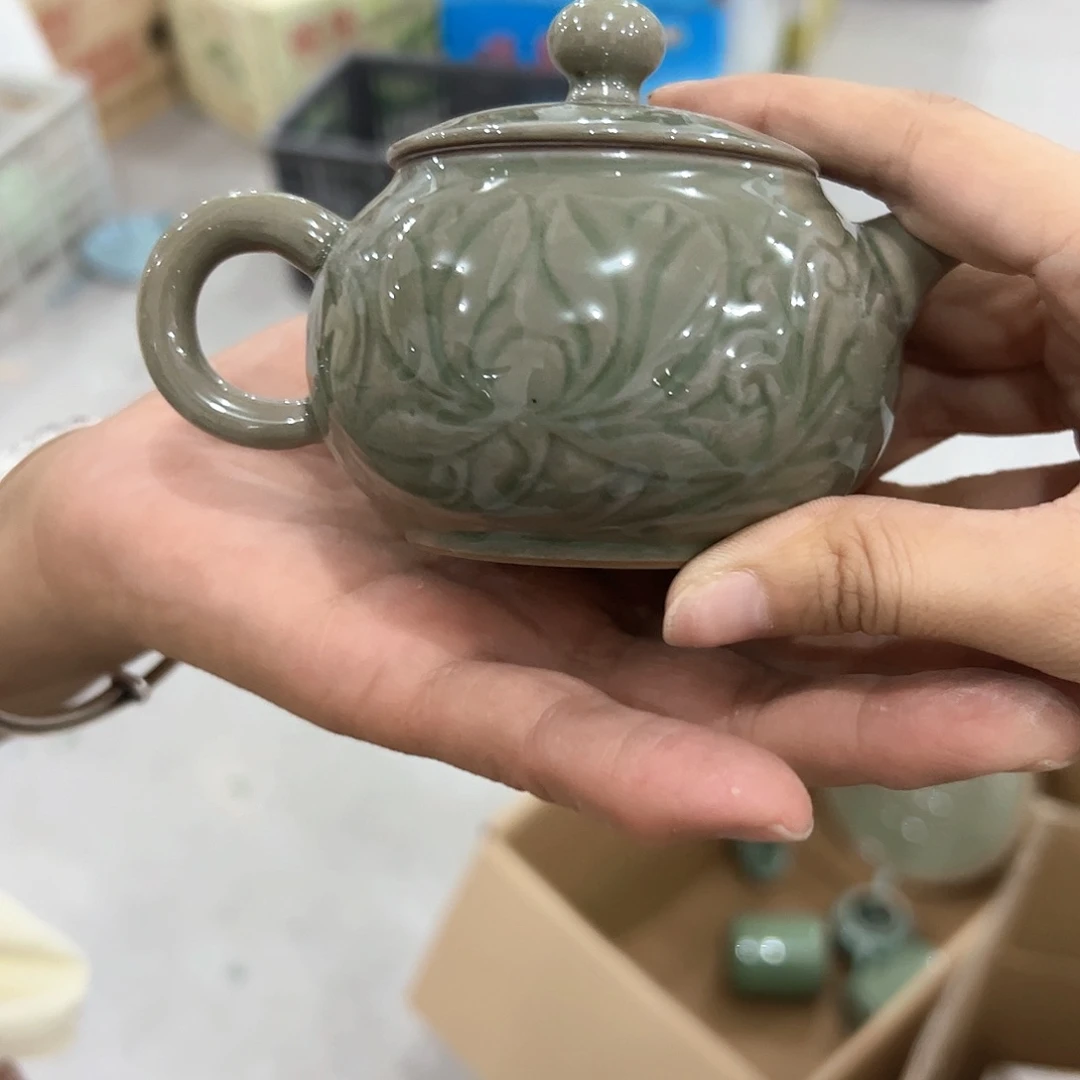 龙泉云间青瓷小米茶器