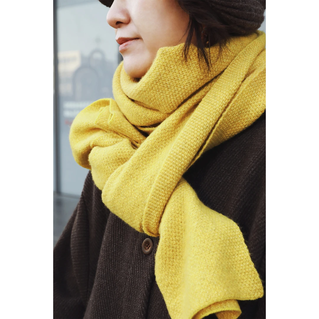 润帛 【太阳与树】羊绒高定围巾雪绒圈圈纱长款披肩冬季保暖护颈