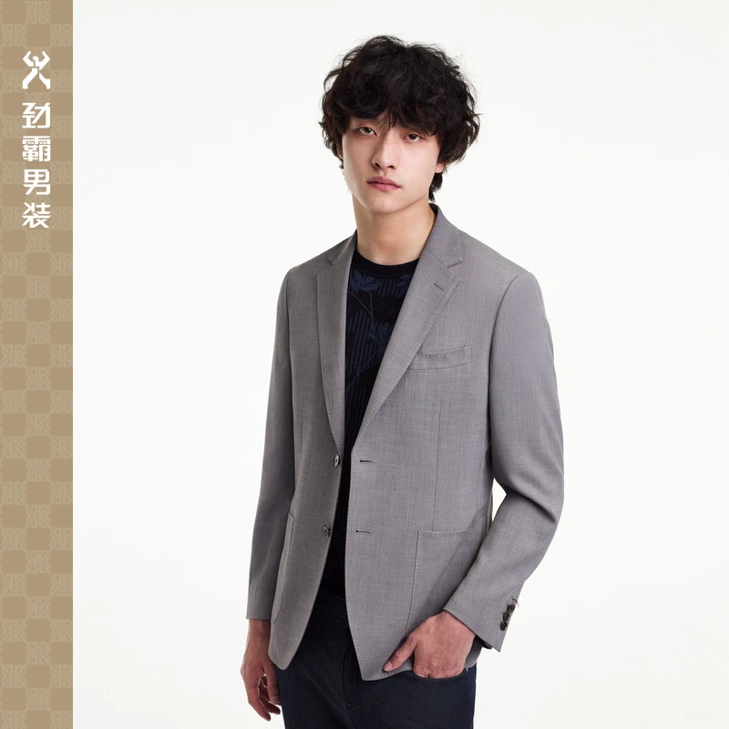 劲霸男装轻薄单西服上衣修身|BXFE1901西装休闲秋冬时尚