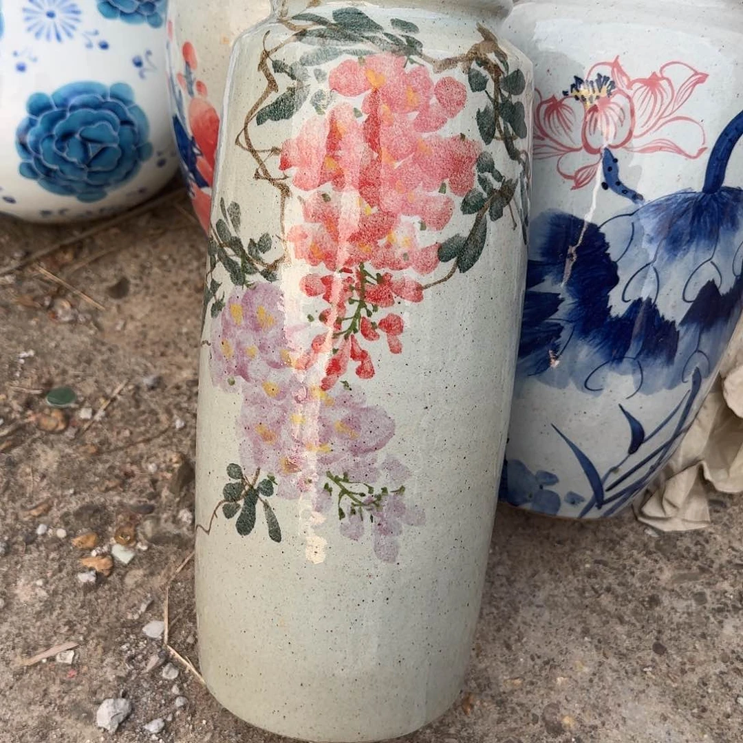 陶瓷微瑕景德镇手工花花器