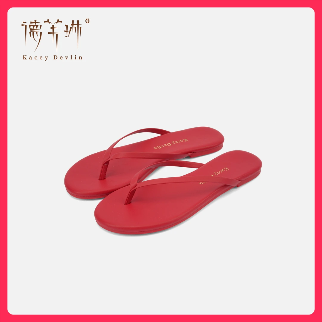 【德芙琳】人字夹脚沙滩拖2025夏季新款欧若风休闲舒适女款夏季拖鞋