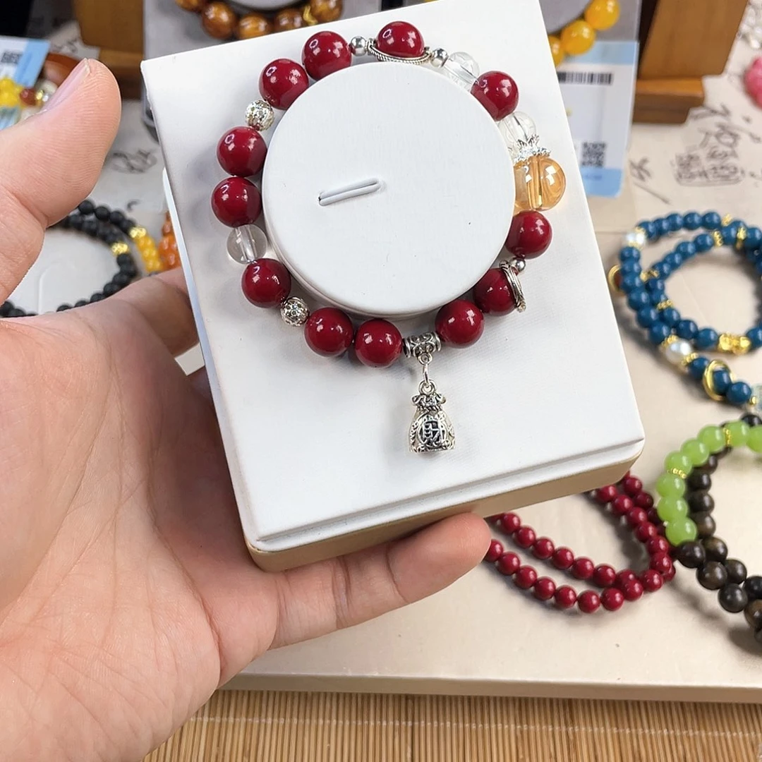 针钠钙石手饰银S925镀金镶嵌