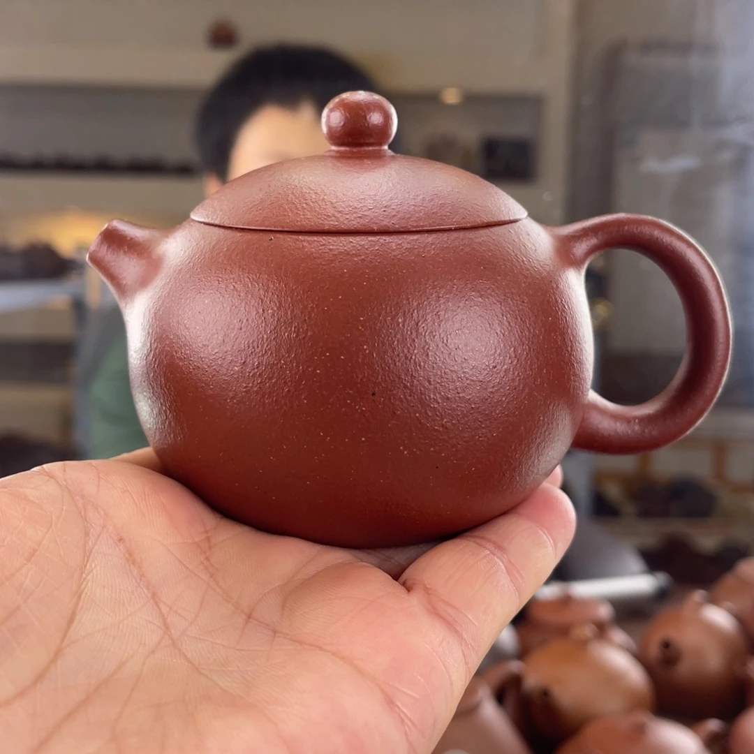 茶壶紫砂挑纯红降坡手磨料西施160cc