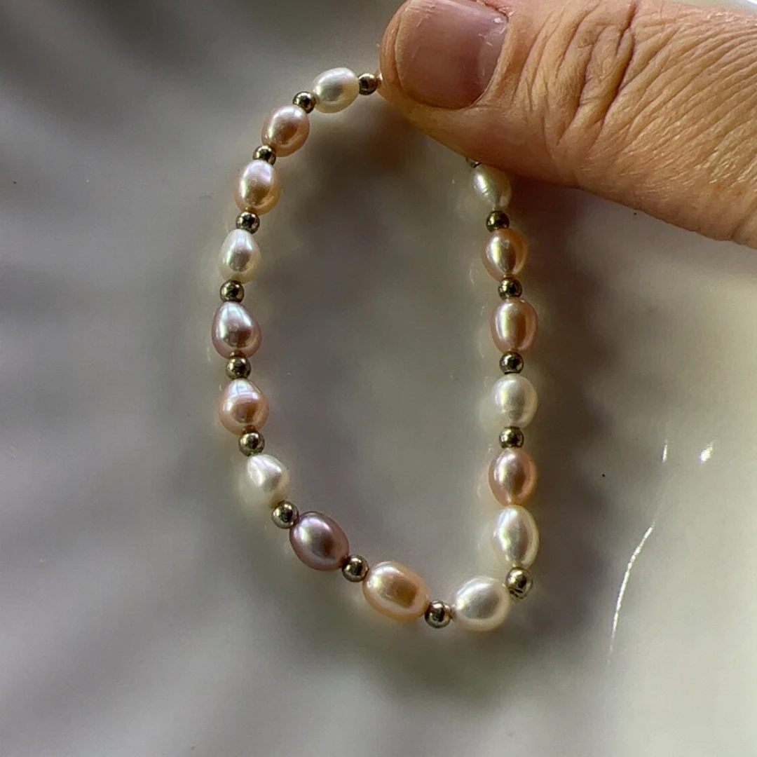 手绳淡水珍珠合金