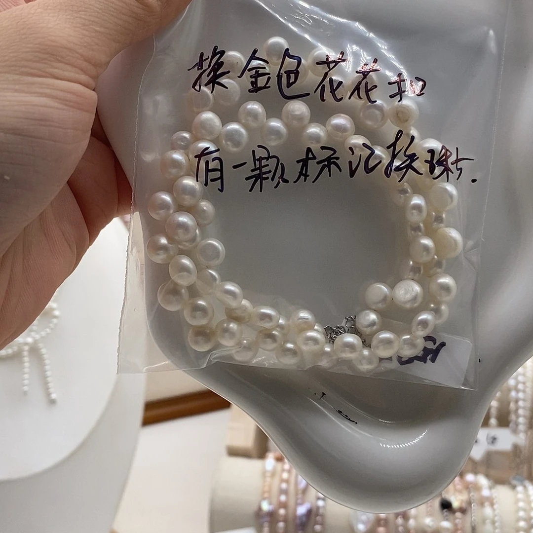 淡水珍珠银S925镶嵌颈饰