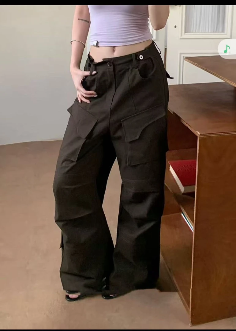 【WRZS】新品  多口袋工装阔腿裤