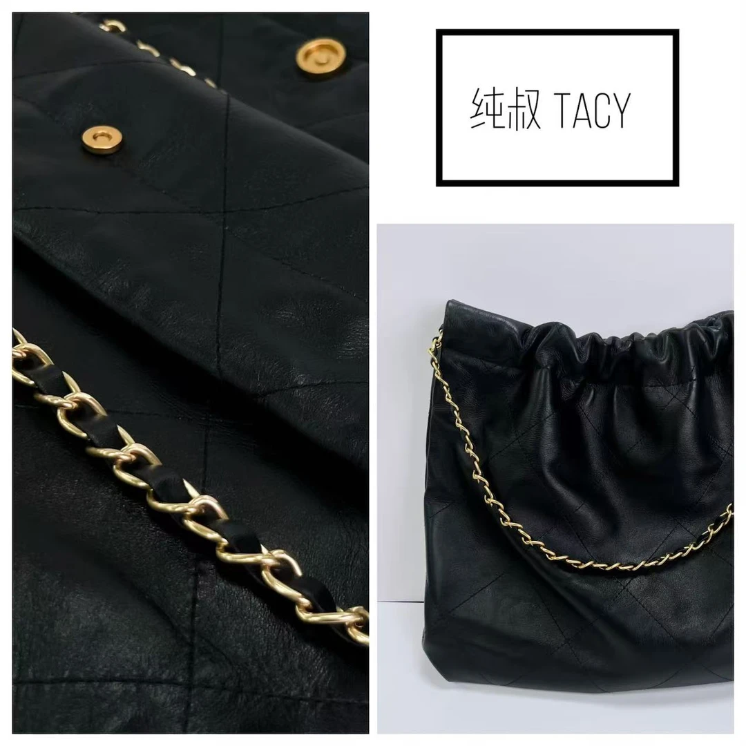 贰店-头层牛皮垃圾袋逛街通勤两不误真正的头层皮女包（清货款）