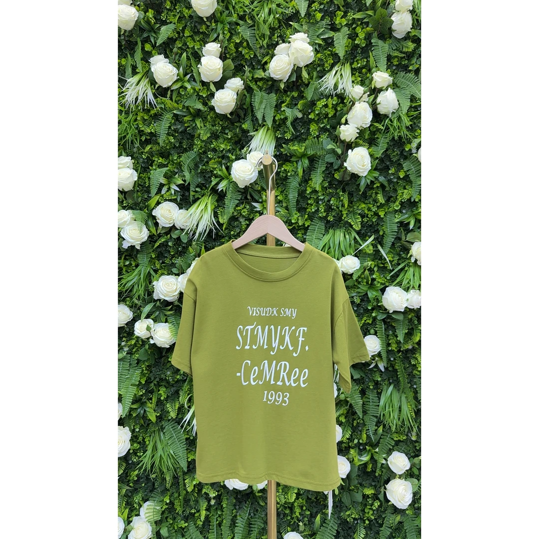 品牌高端透气纯棉字母印花T恤【大童-青少年】短袖【130-170】——T034