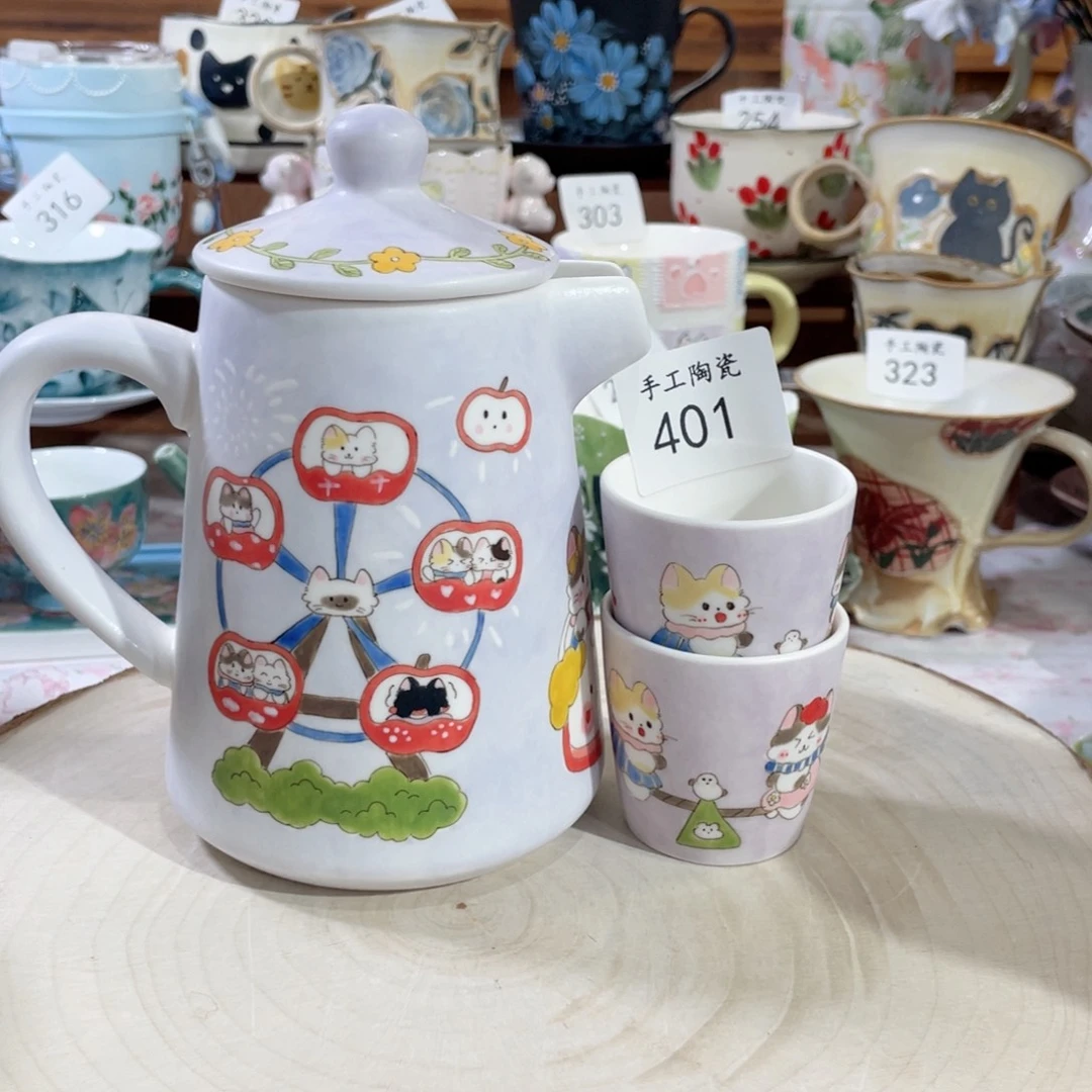 景德镇手工原创陶瓷一壶两杯401