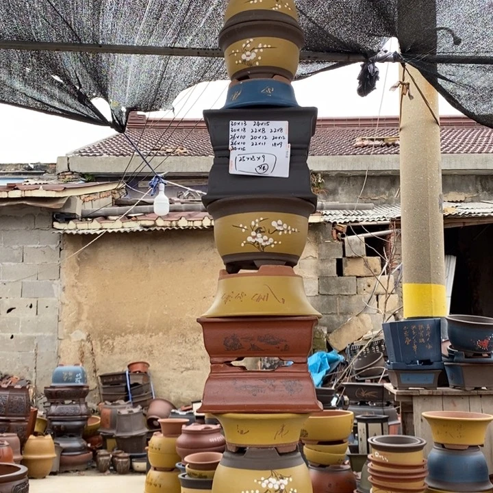 紫砂花盆紫砂器，紫砂器，