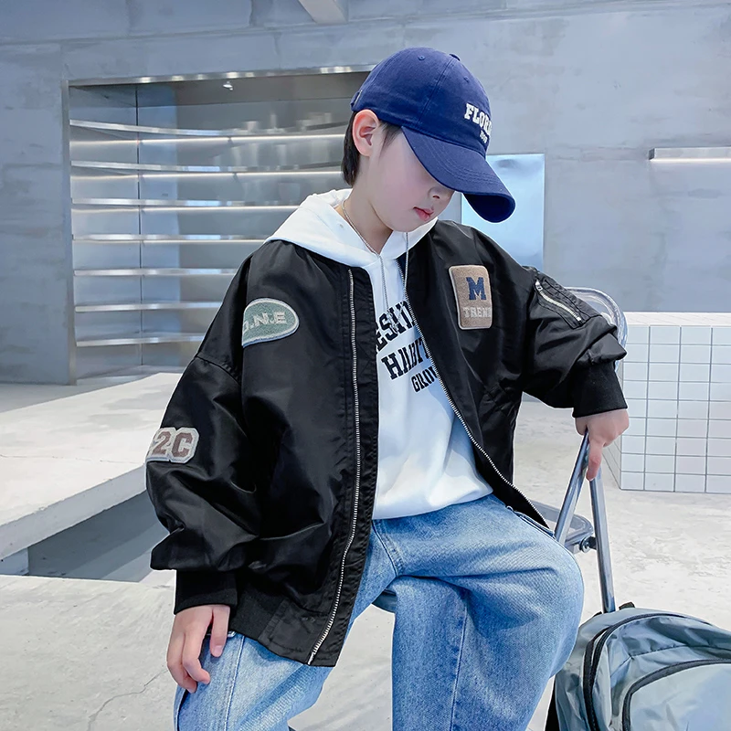 男童棒球服外套春秋款6-12岁儿童洋气上衣春季中大童男孩夹克韩版