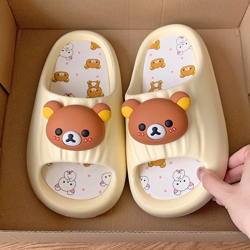 2025新款拖鞋女夏外穿网红可爱轻松熊软底居家防滑室内凉拖鞋假日