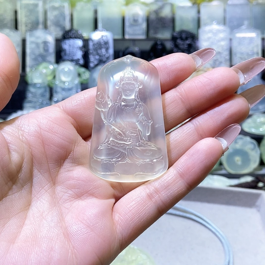 岫玉未镶嵌吊坠財**生吊坠