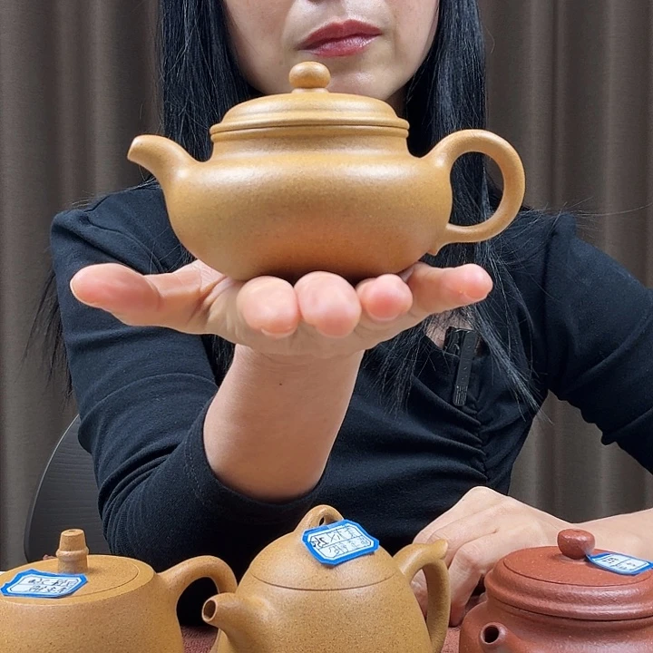 紫砂茶壶黄金缎仿古全手完美品180cc
