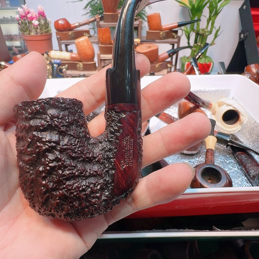 没***钱金胡子，石楠木工艺品烟斗，回吉