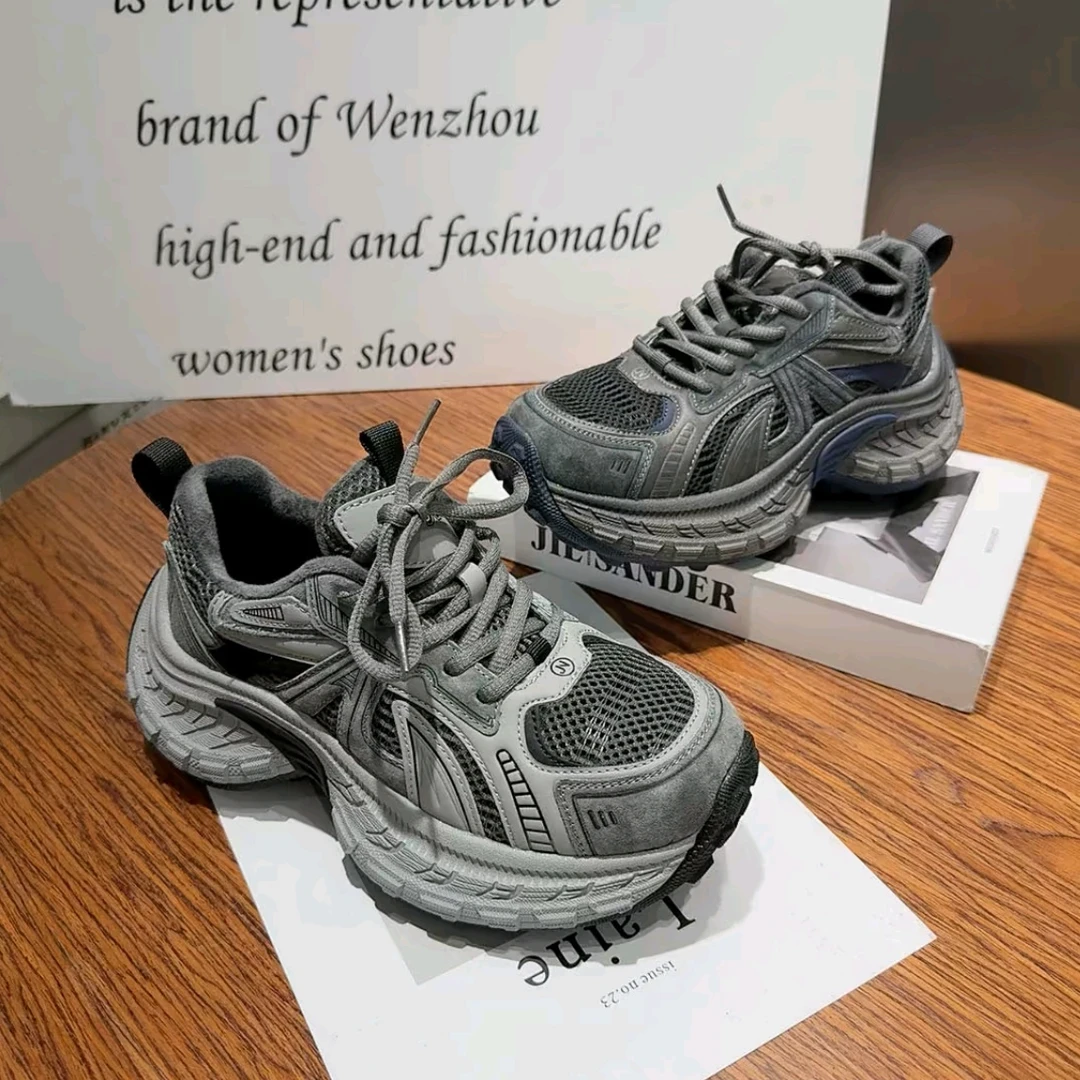 网红爆款冬季老爹鞋增高显瘦休闲风女时尚鞋潮流百搭加绒运动鞋