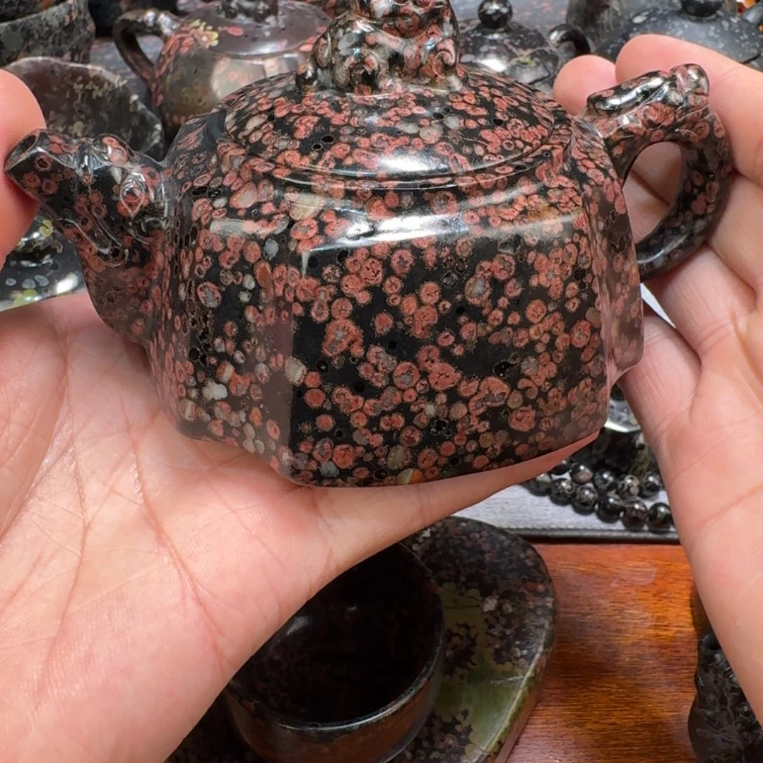 仁**旺梅花玉精品红梅龙尊壶