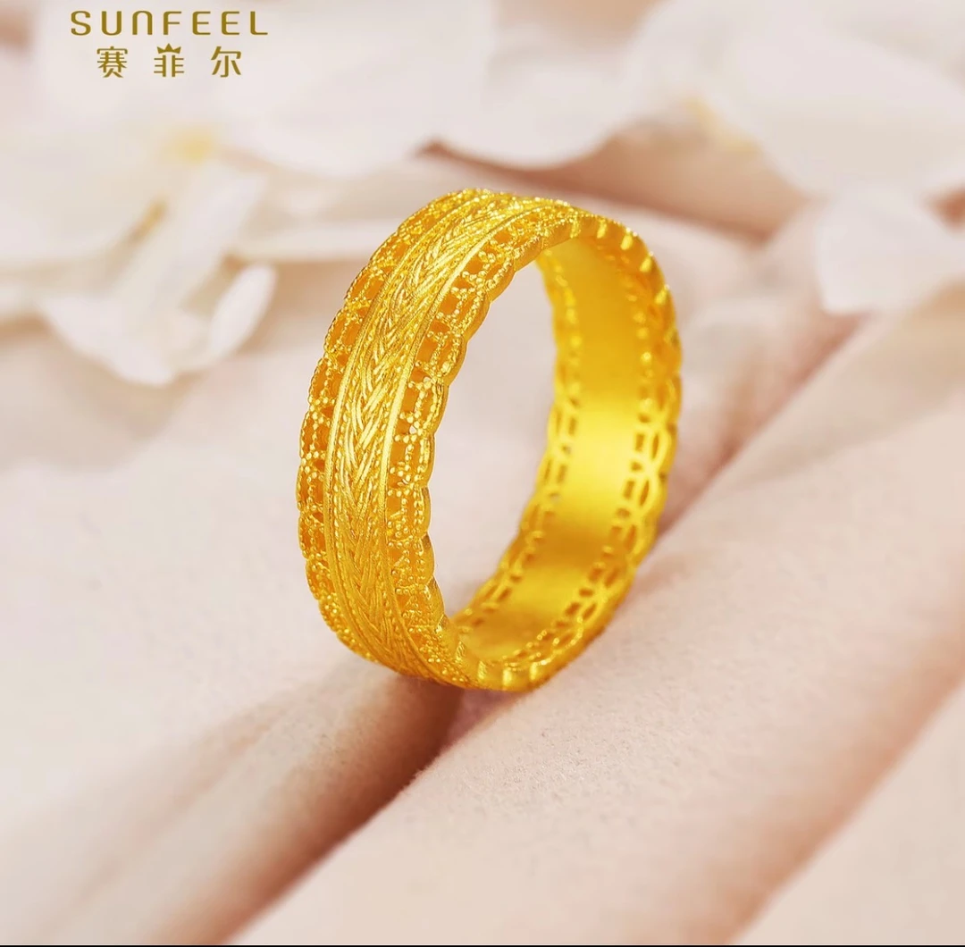 SUNFEEL/赛菲尔【新款上新】②足金999腰缠万贯固口戒指时尚大气礼物
