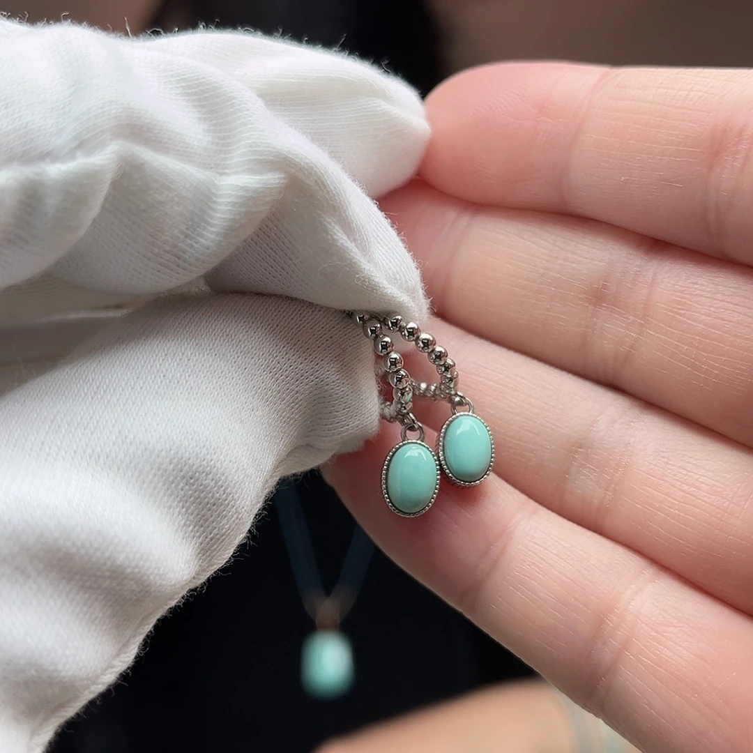 绿松石珠宝奇石银S925镶嵌