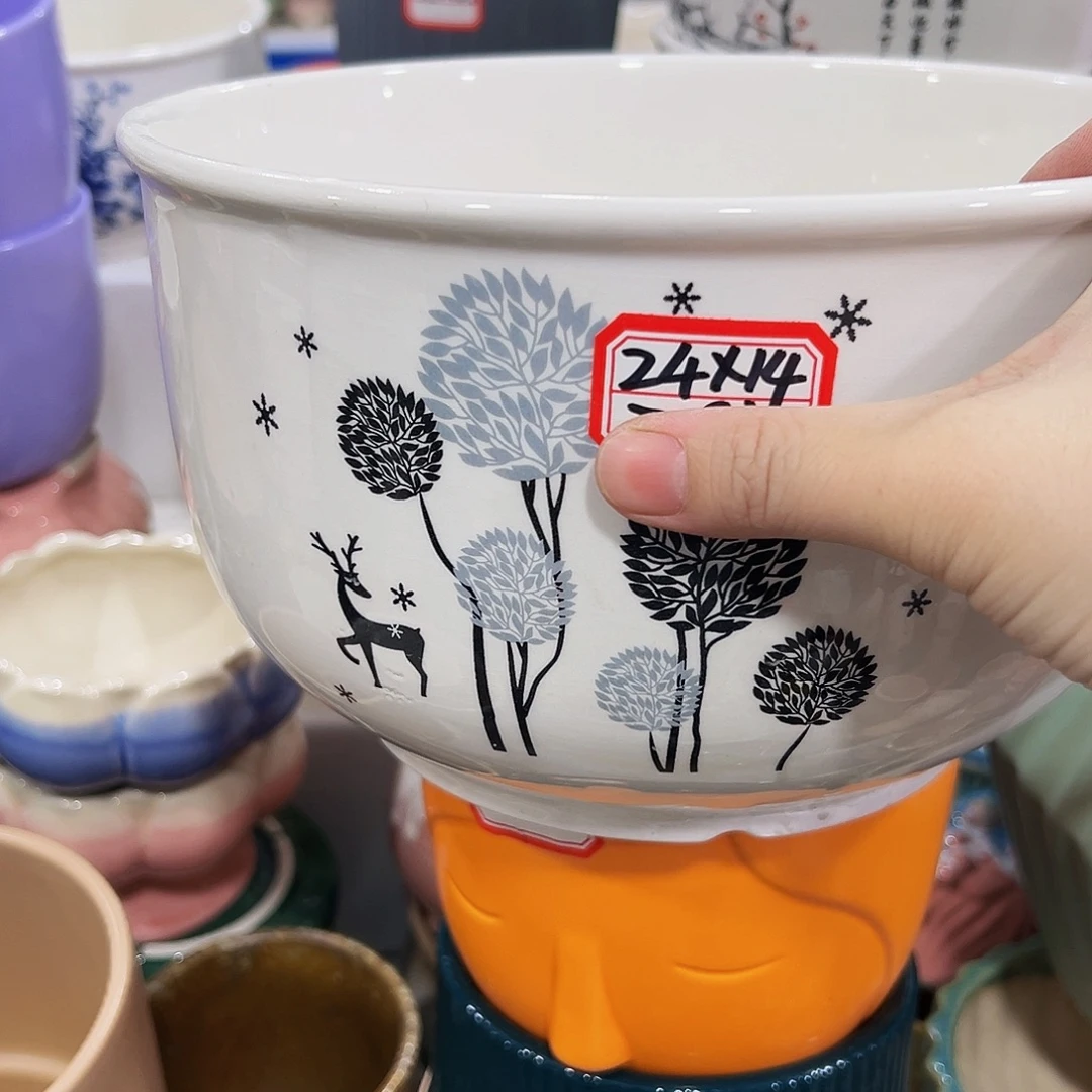 外贸尾单陶瓷花盆凑单10米包邮有孔